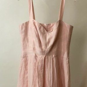 Soft, Pink, Linen Cocktail Dress